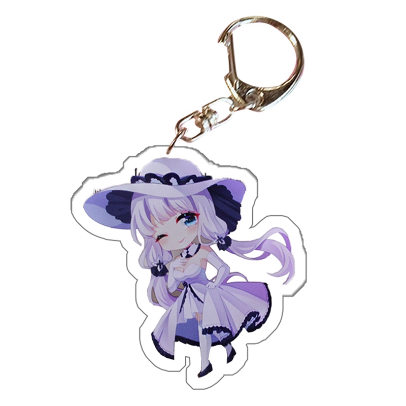 Tokyo Ghoul Keychain Cute Azur Lane Saitama Key Chain Pendant Acrylic Anime Accessories Cartoon Key Ring