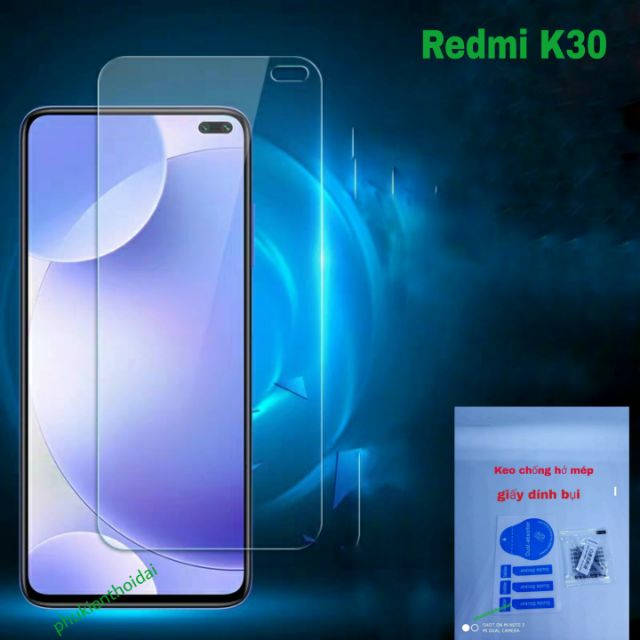 Cường lực Redmi K30 / K30 5G / K30 Pro / K40 / K40 Pro trong suốt loại đẹp cao cấp ( tặng keo mép )