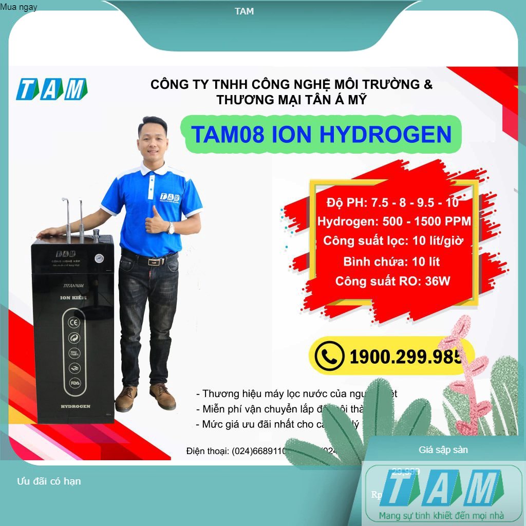 Máy lọc nước TAM 08 Ion Hydrogen