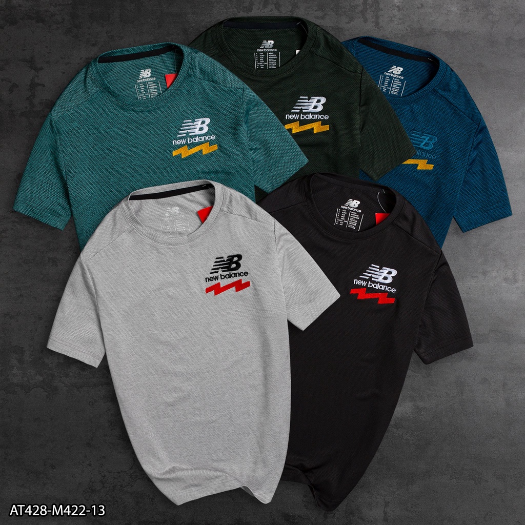 ÁO THUN THỂ THAO NAM NB AT428- VNXK - LOGO THÊU