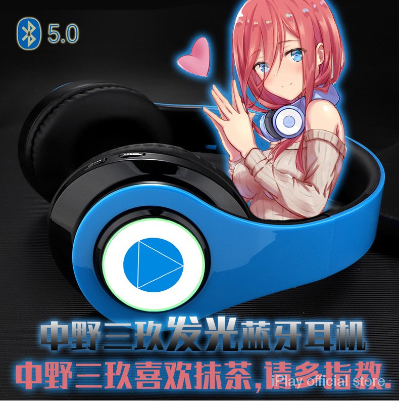 Tai Nghe Bluetooth Chụp Tai Hình Nhân Vật Hatsune Miku