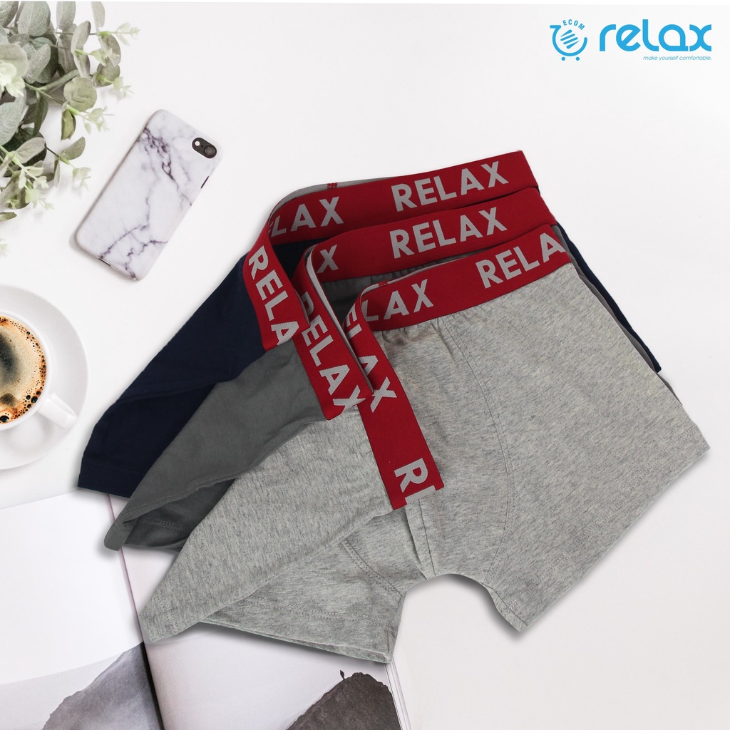 Quần lót nam relax underwear cotton cao cấp chính hãng , quần sịp đùi nam rltk19