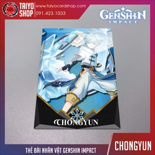 Thẻ bài sưu tầm card custom bánh xốp Genshin Impact Chongyun 2