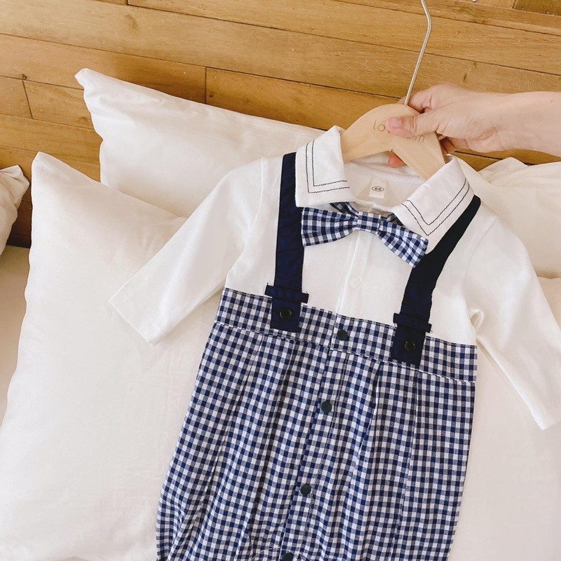 Bộ liền công tử nơ caro (Ảnh thật)