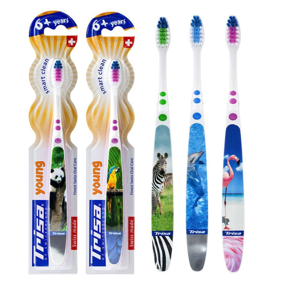 Bàn Chải Đánh Răng Trẻ Em Trisa Young Bàn Chải Dành Cho Bé Từ 6 Tuổi Trở Lên