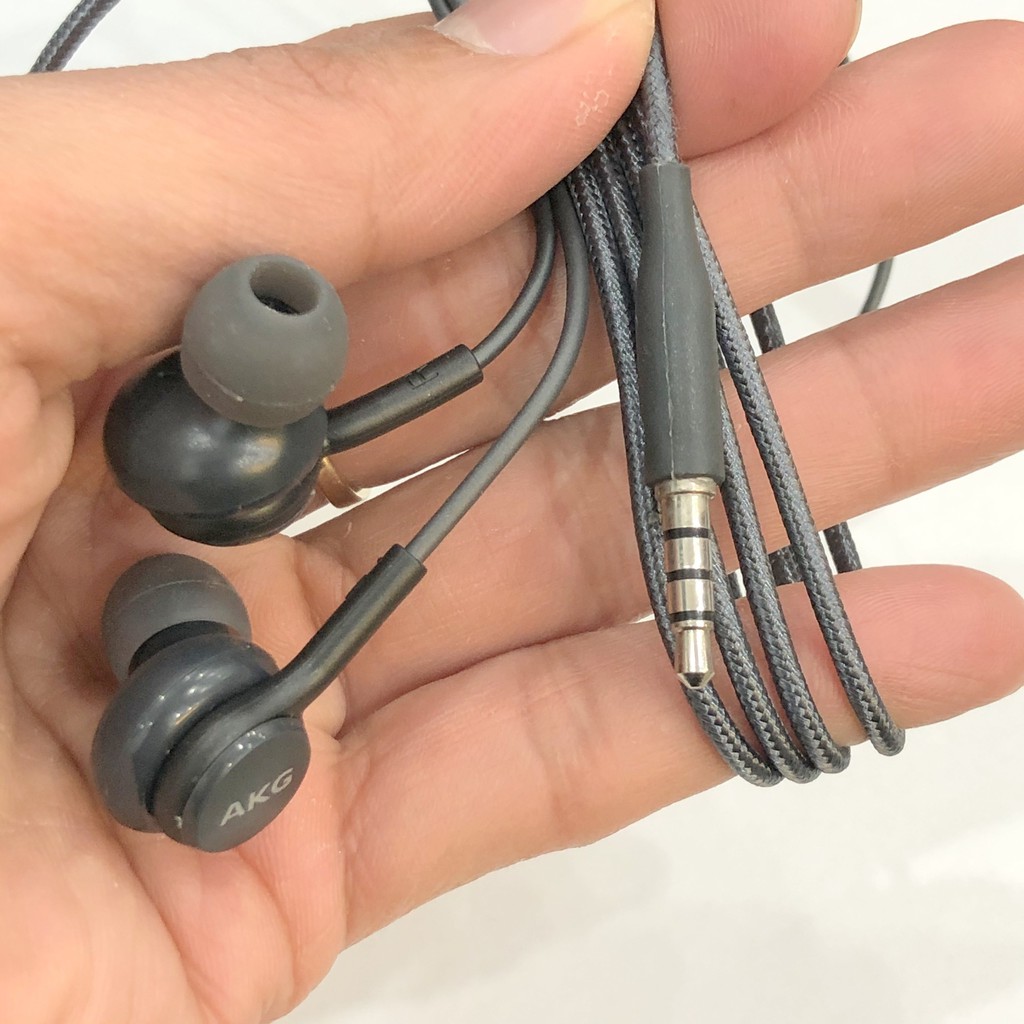 Tai nghe ak chân tròn núm cao su chống ồn, tay nghe jack 3,5mm dùng cho samsung, oppo, xiaomi kiểu dáng akg Data