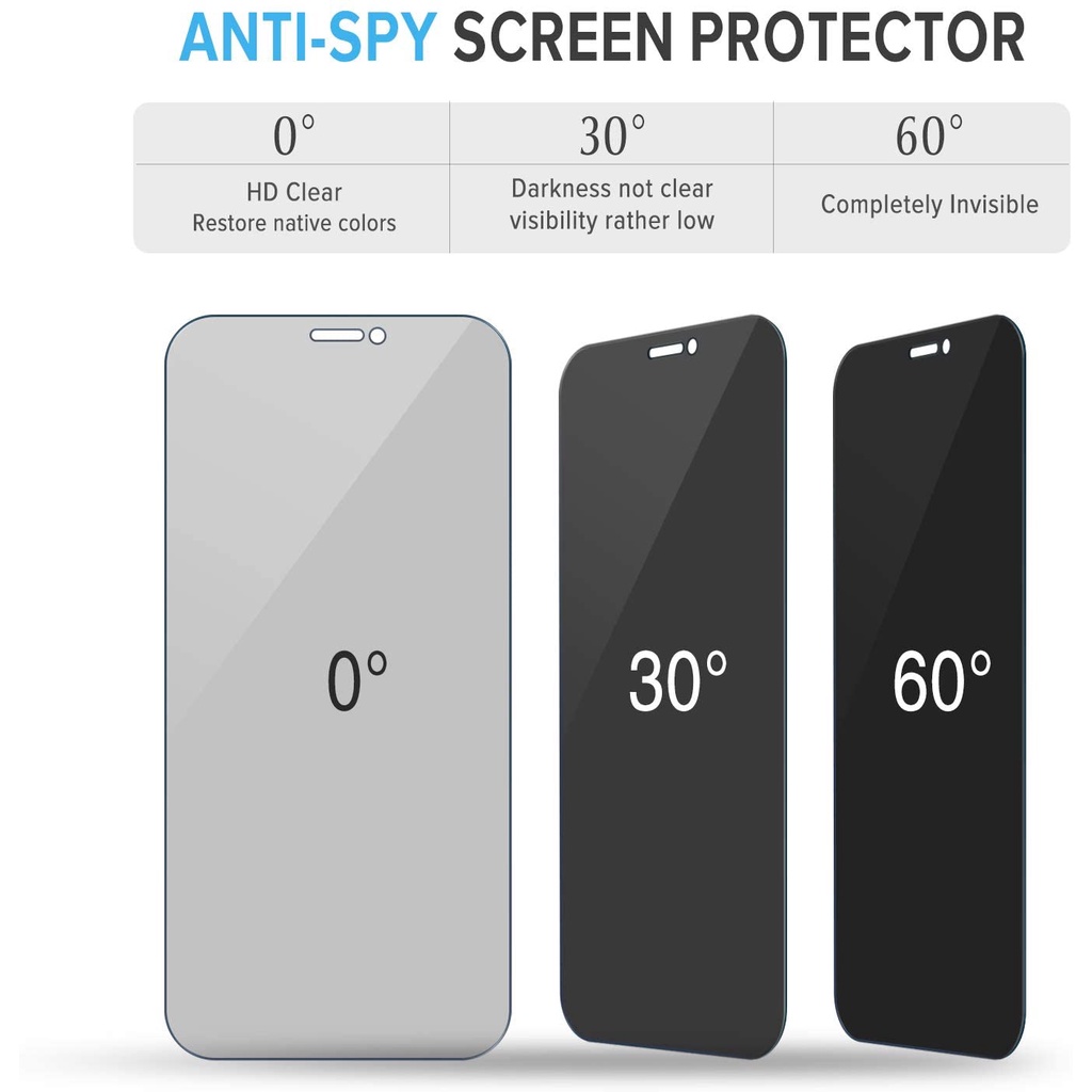 2 Kính Cường Lực Chống Nhìn Trộm Cho Compatible For iPhone 11 Và Compatible For iPhone Xr 6.1-inch