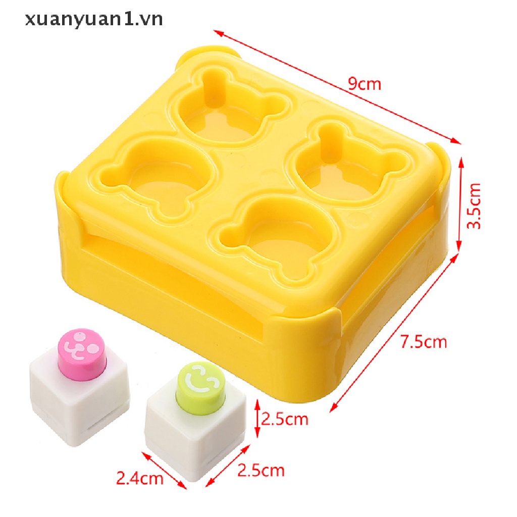 1 Set Khuôn Làm Cơm Nắm Hình Gấu Dễ Thương DIY