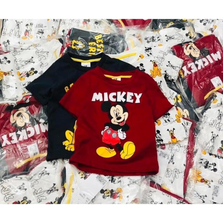 SÉT 3 ÁO PULL HÌNH MICKY ĐỎ ĐEN TRẮNG CHO BÉ