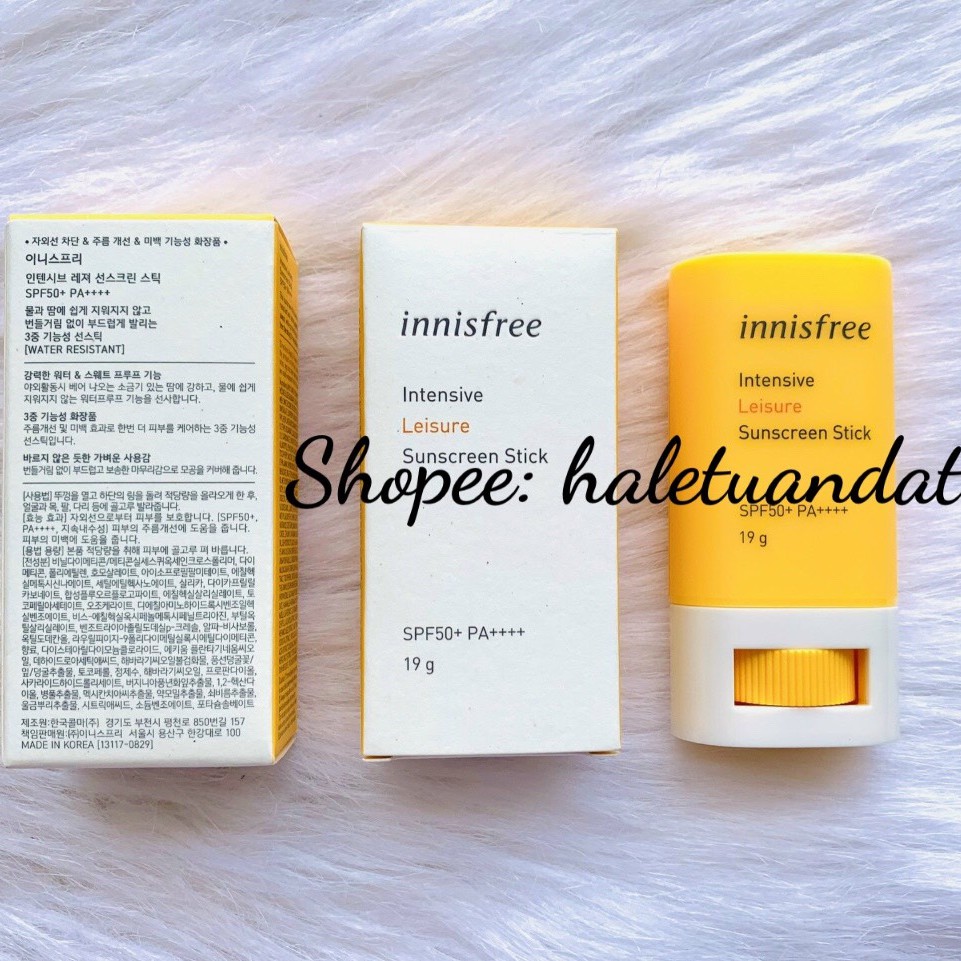 Kem Chống Nắng Innisfree Leisure Sunscreen Stick + Triple Shield 10ml