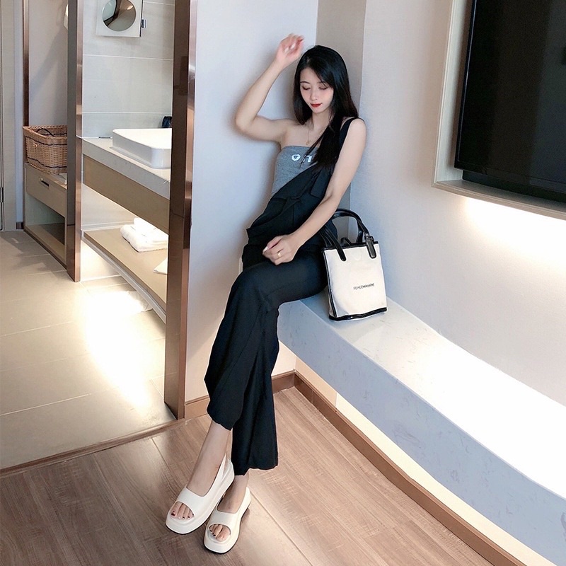 Sandal cao su đế bằng hottrend