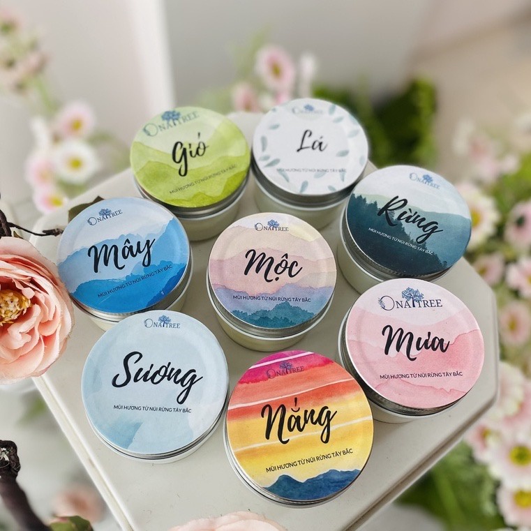 Nến Thơm Tinh Dầu Tây Bắc Hương Rừng ONATREE Không Hương Liệu Không Hoá Chất