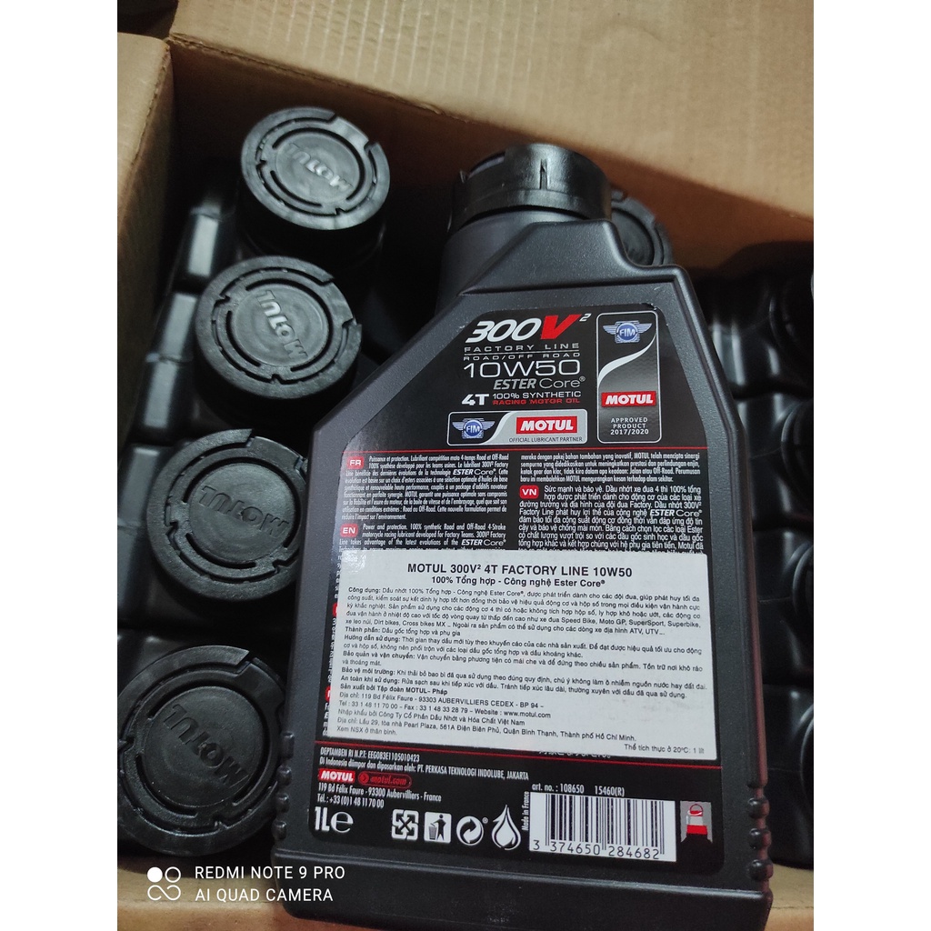 [HCN] Nhớt Motul 300v V2 10w50 1 LÍT - NHẬP KHẨU PHÁP, TỔNG HỢP 100%