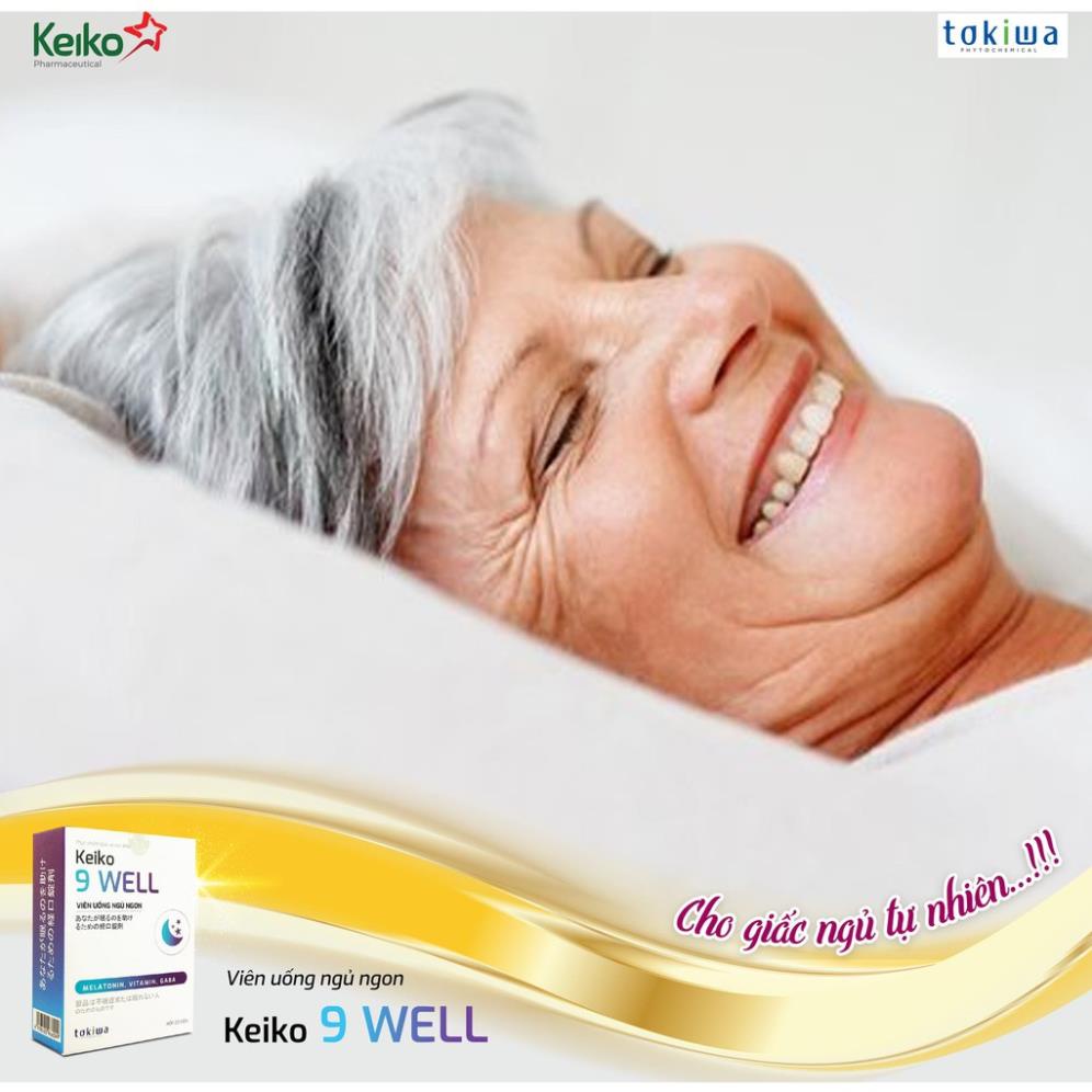 Viên ngủ ngon Keiko 9 well – giúp hỗ trợ ngủ nhanh, ngủ sâu giấc, giảm mất ngủ, khó ngủ (20 viên)