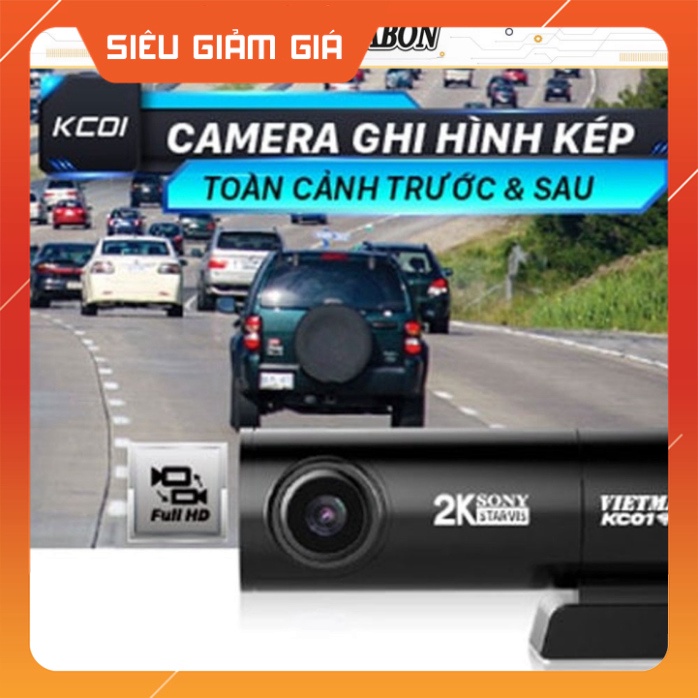 Camera Hành Trình Vietmap KC01 PRO Kết Nối Wifi Cảnh Báo Giao Thông Bằng Giọng Nói, Độ Phân Giải 2k Tặng Thẻ