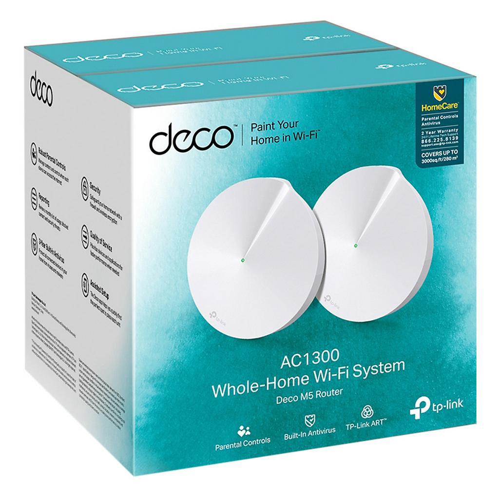 Bộ Phát Wifi Mesh TP-Link Deco M5   Băng Tần Kép MU-MIMO AC1300 - Hàng Chính Hãng
