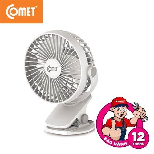 Quạt sạc kẹp bàn comet CRF0705 cao cấp chính hãng bảo hành 12 tháng