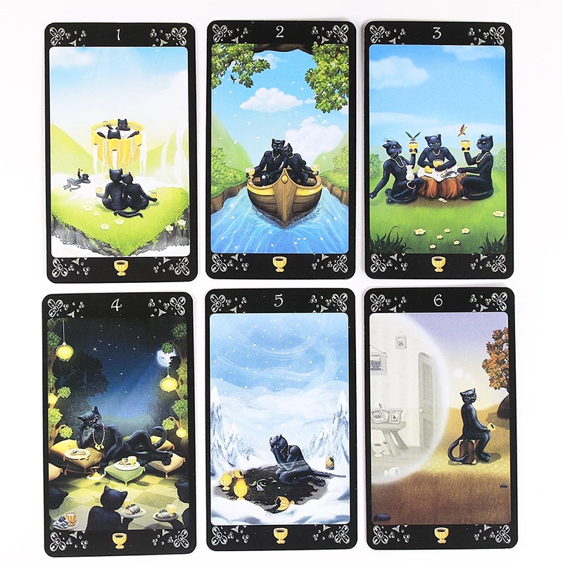 Black Cats Tarot Card Games 78PCS
