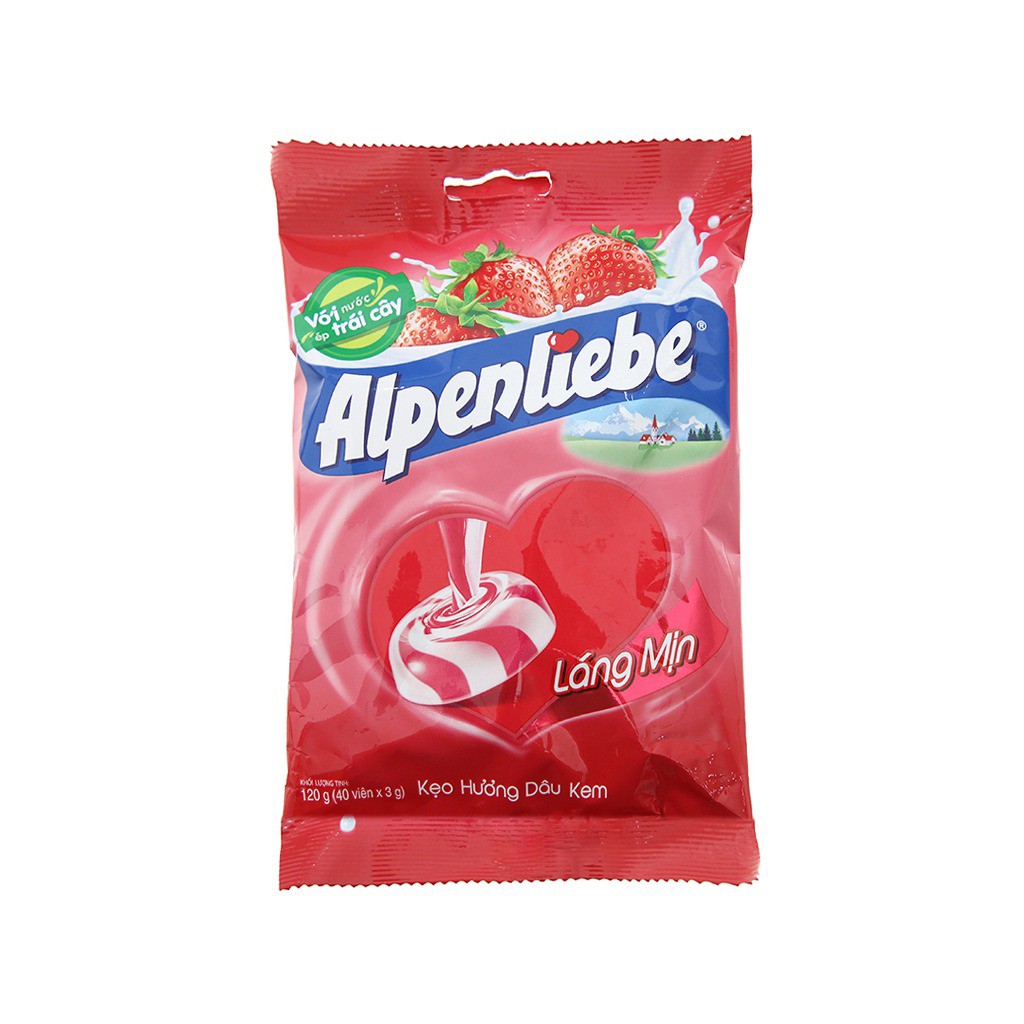 Kẹo Hương Dâu Kem Alpenliebe (Gói 120g)