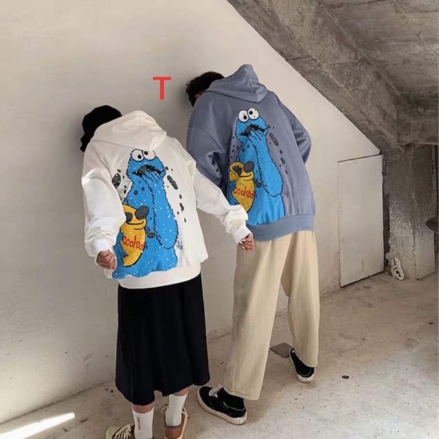 Áo hoodie đôi quái vật xanh (2 chiếc) DTR0919
