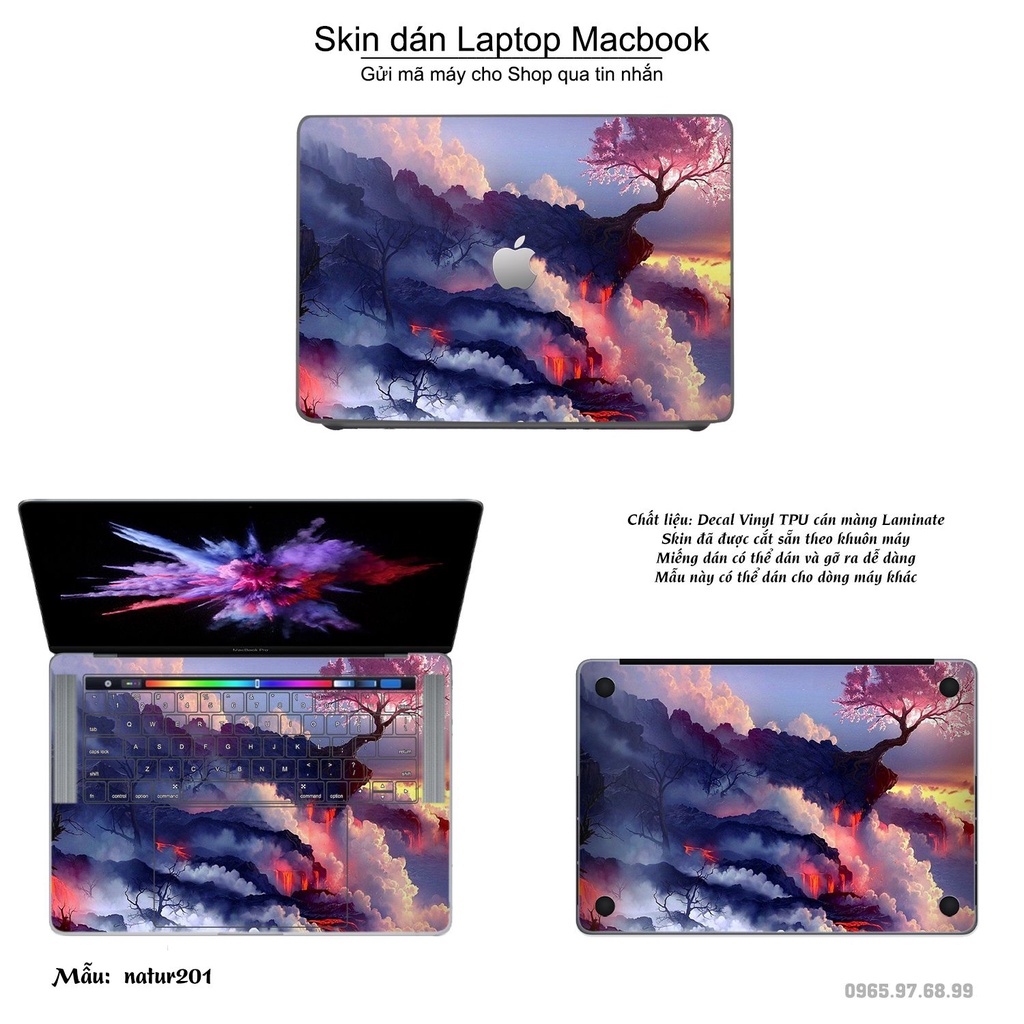 Skin dán Macbook mẫu thiên nhiên (đã cắt sẵn, inbox mã máy cho shop)