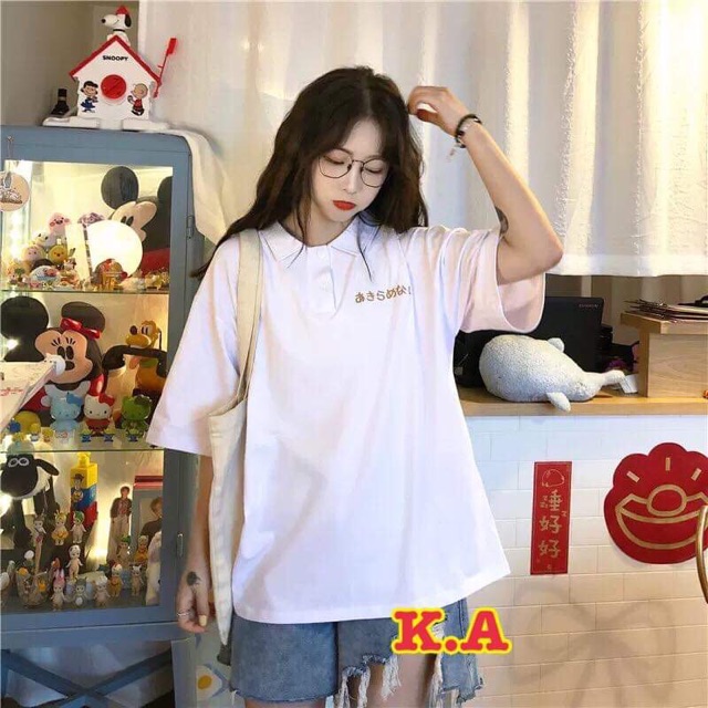 Áo polo 3 mèo chữ nhật in lưng KAN0719