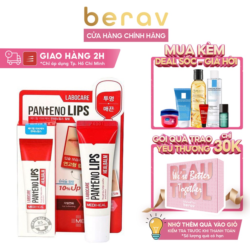 [Đỏ] Son Dưỡng Ngừa Thâm Môi Ban Đêm Mediheal Labocare Pantenolips HealBlam 10ml