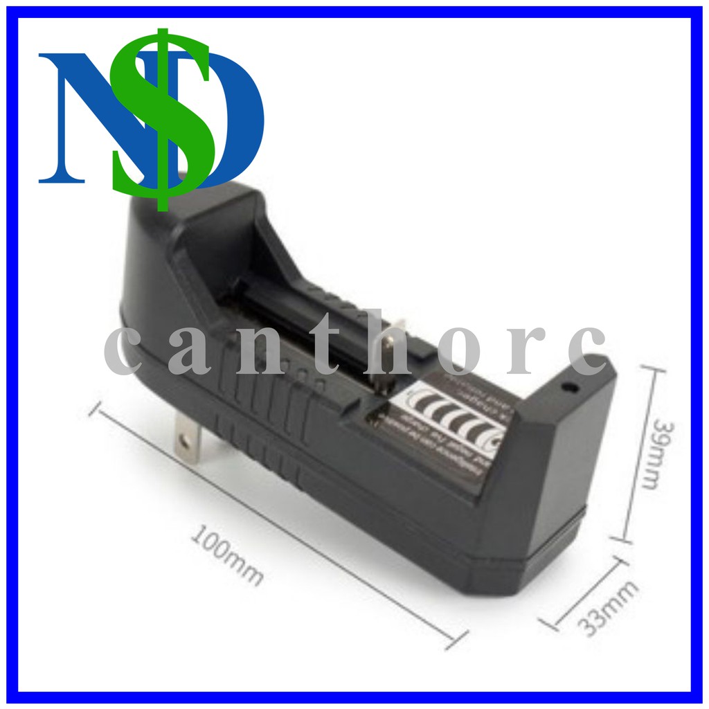 Bộ sạc pin 18650 3.7v 3,7v 1 cell Ultrafire Tự ngắt khi đầy dùng được cho pin 18650 và các loại pin lithium 4.2v 4,2v