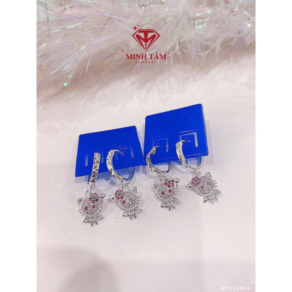 Bông tai cho bé hình hello kitty Minh Tâm Jewelry