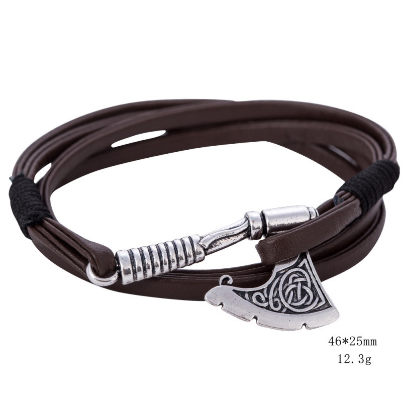 Vòng Tay Da Nhiều Lớp Phong Cách Bắc Âu Cho Nam