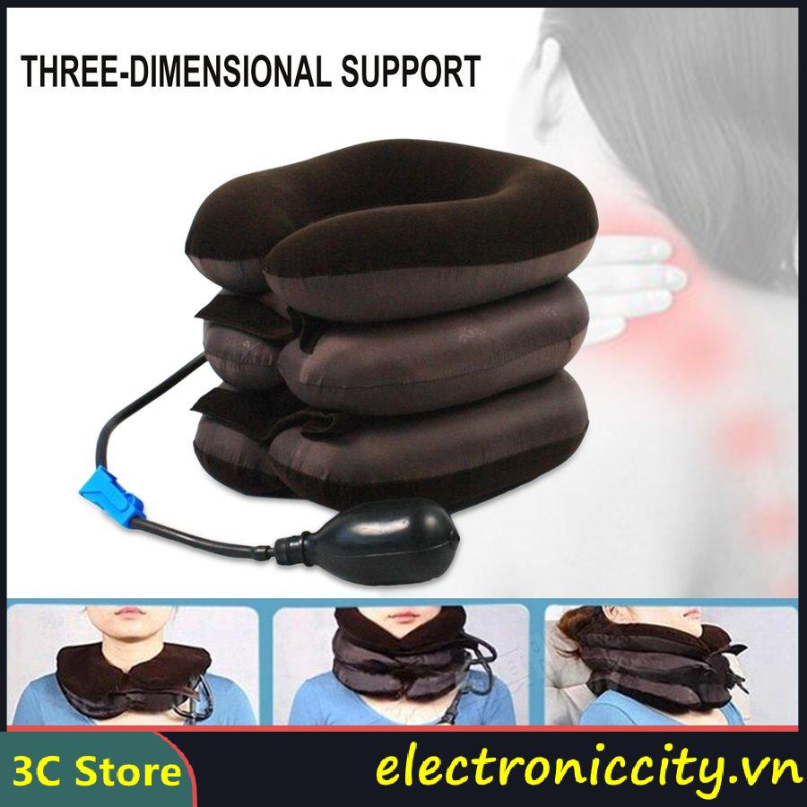 Gối mát xa cổ vai gáy chữ U dùng pin sạc hỗ trợ giảm đau đầu/ lưng/ vai/ cổ cho người dân văn phòng