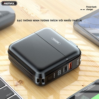 Cốc sạc kiêm pin dự phòng hỗ trợ sạc nhanh 18w cắm điện trực tiếp remax RPP-20 dung lượng 15.000 mAh/10.000mAh