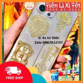 Combo 4 miếng dán điện thoại linh phù tài lộc, bình an