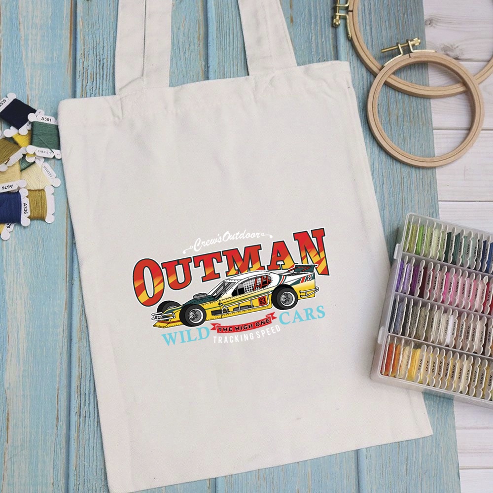 Túi vải túi Tote CAR DESIGN - Mẫu 14 vải canvas dày đẹp cho nữ có khóa miệng đi học đi chơi. In hình theo yêu cầu