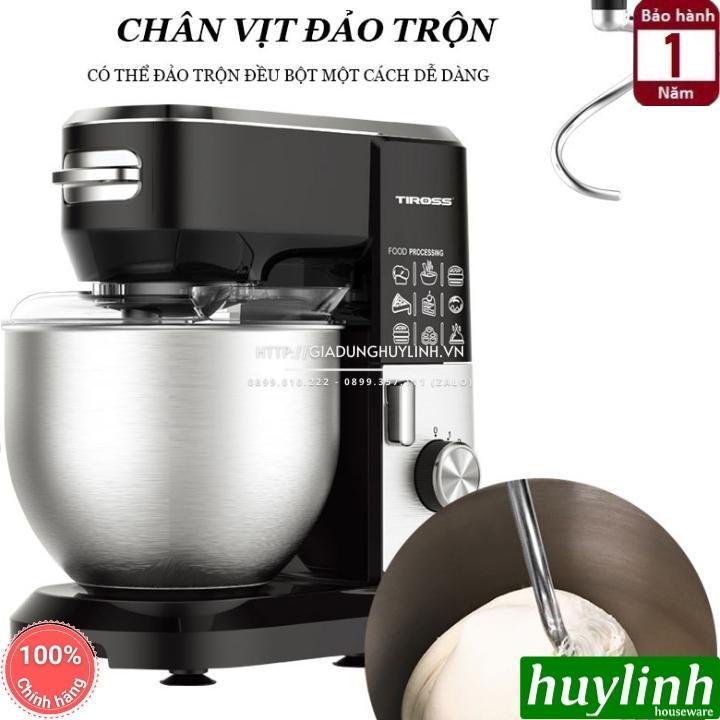 [Mã ELHAMS5 giảm 6% đơn 300K] Máy đánh trứng trộn bột Tiross TS5401 - 6 lít - 1300W