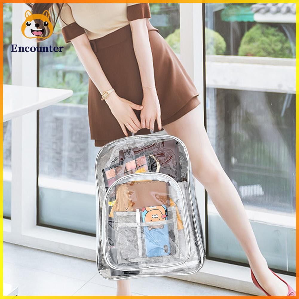 ○Encounter○ Waterproof PVC Transparent Women Backpack Home Organizer Large Storage Bags☆