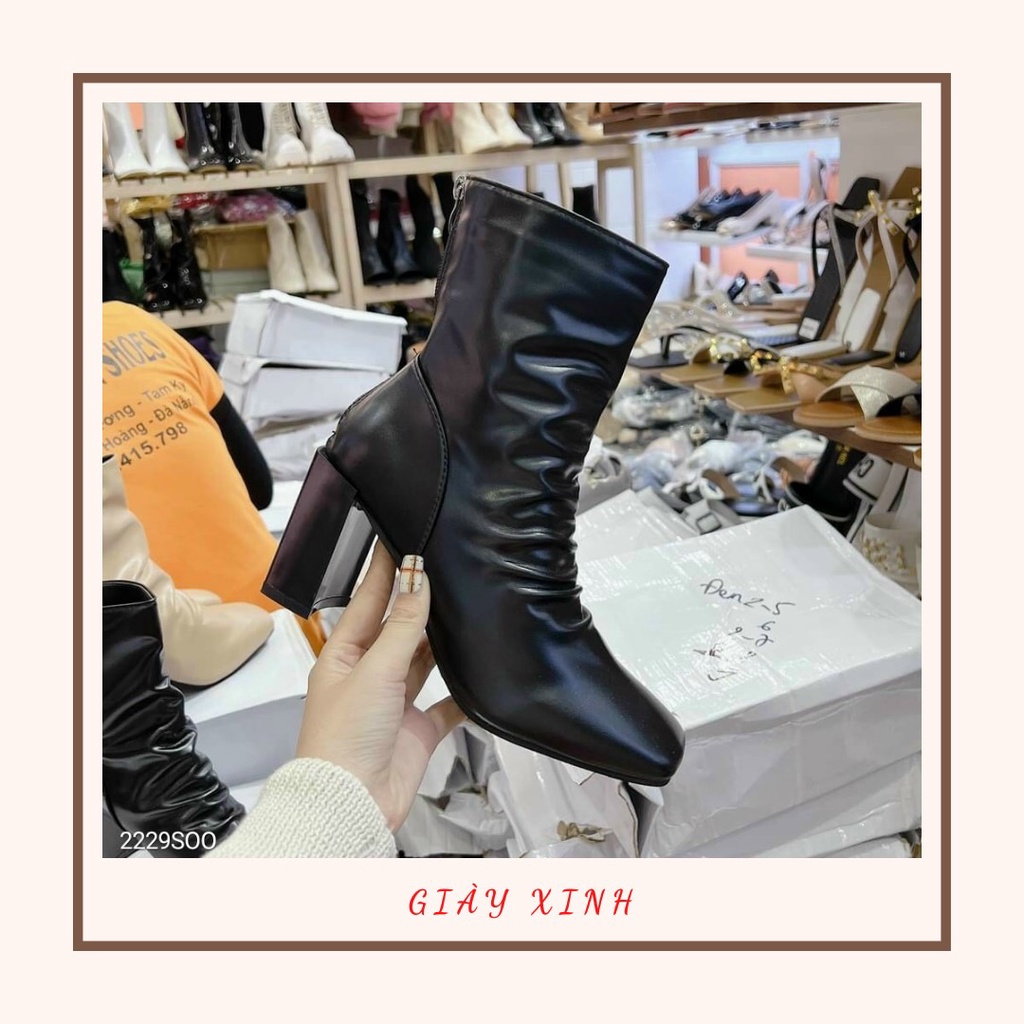 BOOT NỮ, BỐT THỜI TRANG, BOOT NỮ, GIÀY ĐÔNG CAO GÓT DA MỀM SANG CHẢNH | BigBuy360 - bigbuy360.vn