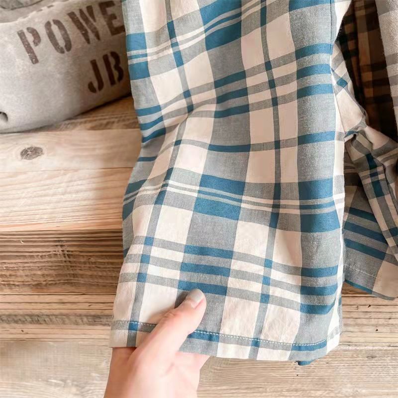 [Babycat Hàng Có Sẵn Quần Yếm Cotton Mỏng Dáng Thẳng Phong Cách Nhật Bản Hàn Quốc Thời Trang Mùa Hè Dành Cho Bé Trai Bé Gái 7 Tuổi