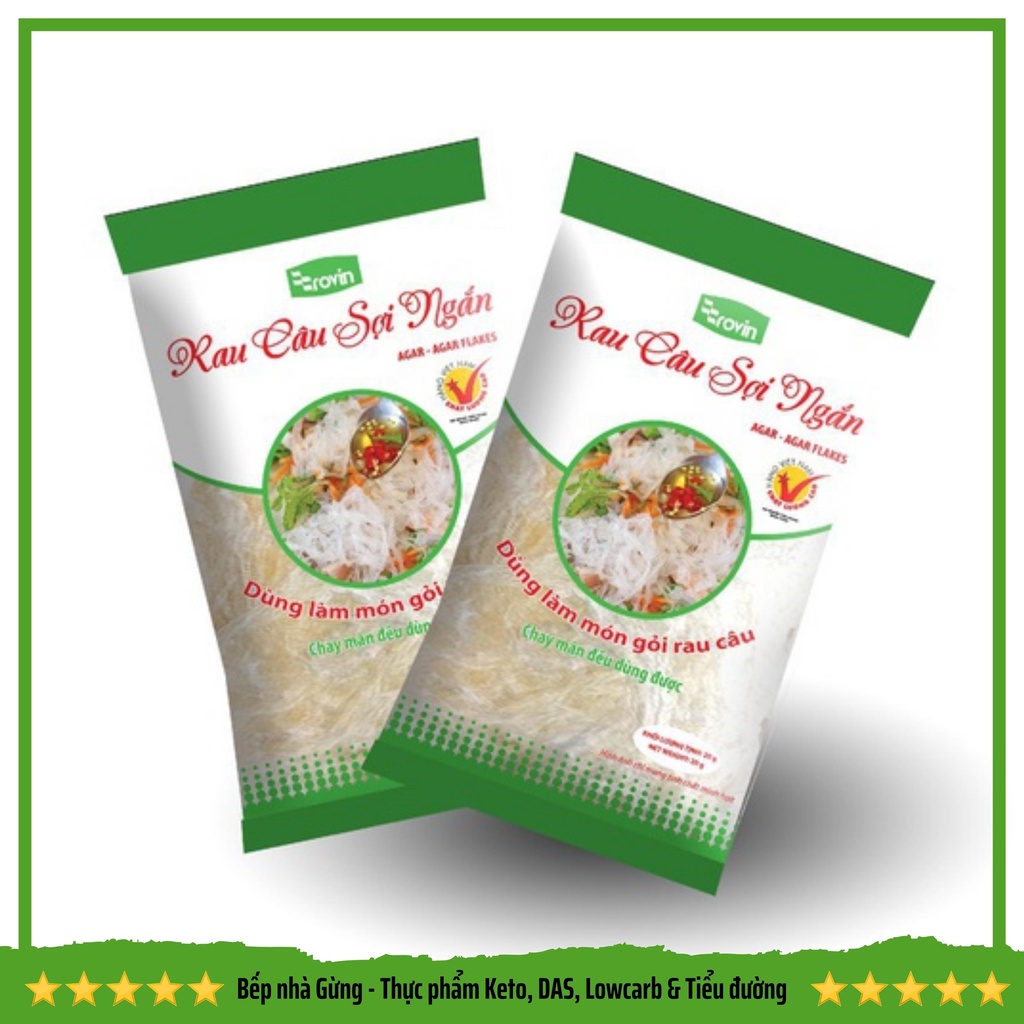 Miến rau câu Hoàng Yến 20gr- For Keto, DAS, Lowcarb, Eatclean & Tiểu đường