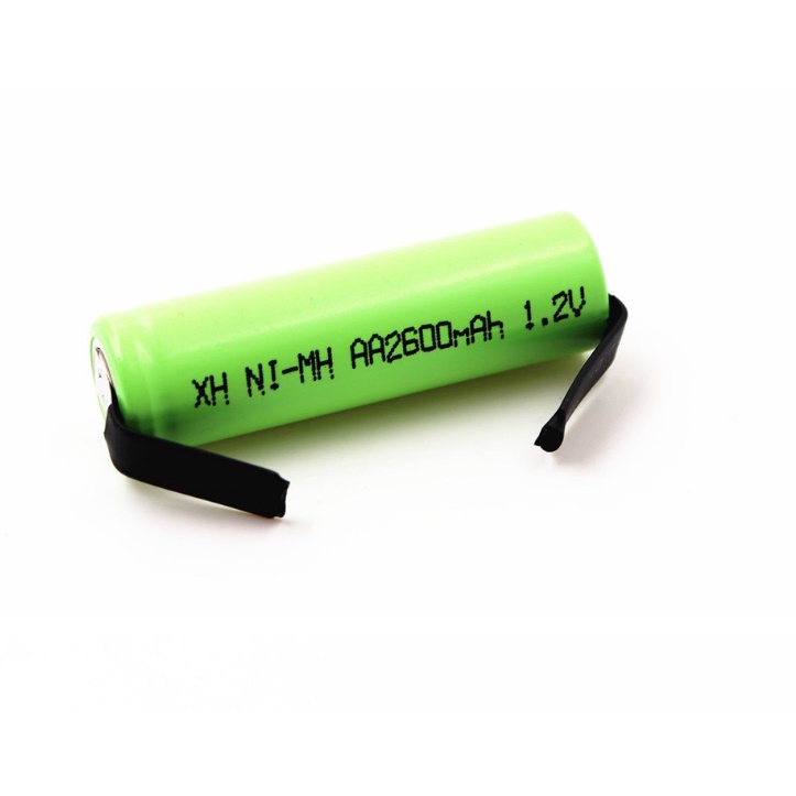 Pin sạc Lithium-Ion cỡ AA dung lượng 2600mAh 1.2V có hàn kết nối niken sẵn 2 đầu viên Pin