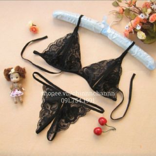 Bộ Đồ Lót Áo Ngực|Bra Quần Lọt Khe Ren Lưới Trong Suốt Xuyên Thấu Sexy Quyến Rũ Gợi Cảm Xúc Tình Yêu Phòng Ngủ | 12001