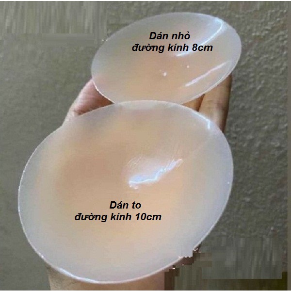 Hai miếng dán ngực silicon tàng hình siêu dính siêu thật da L275