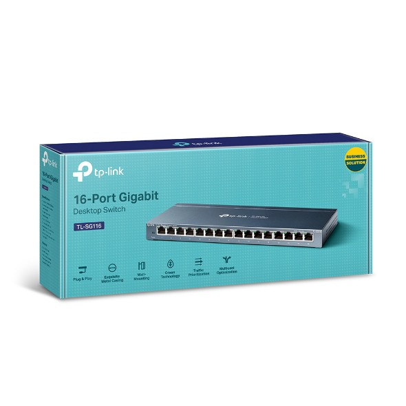 Switch để bàn Gigabit 16 cổng TP-Link TL-SG116 - Hàng chính hãng