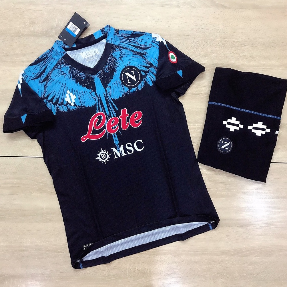 Áo Đá Banh , Marcelo Burlon Áo Đá Bóng Chất Lượng Cao 2021 S.S.C NAPOLI