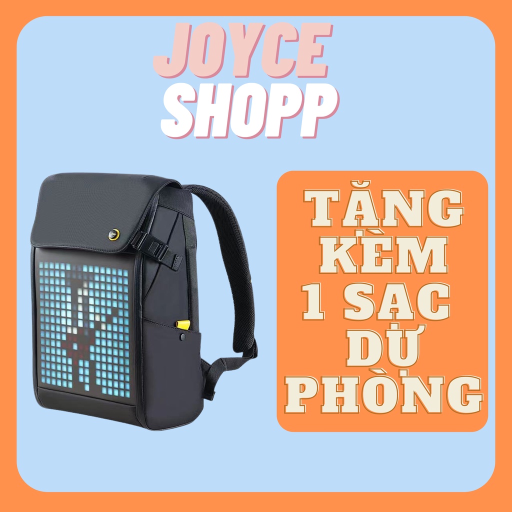 Balo DIVOOM Pixoo Backpack-M, có hiển thị màn hình LED, ngăn chứa Laptop 15inch