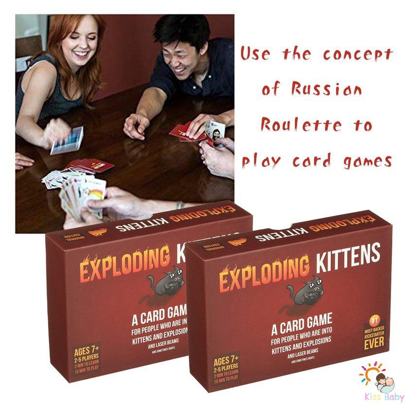 Bộ Thẻ Bài Trò Chơi Exploding Kittens Vui Nhộn Cho Người Lớn