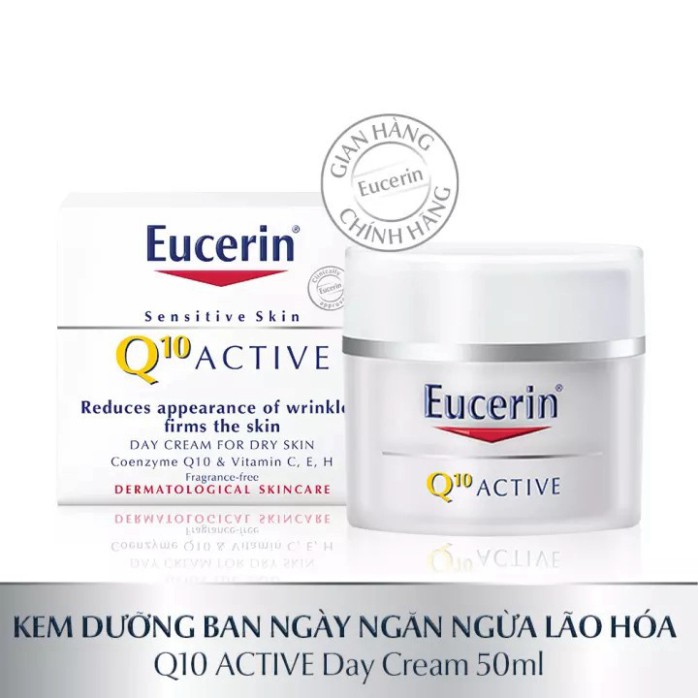 [CHÍNH HÃNG] Kem dưỡng ẩm ngăn ngừa lão hóa ban Ngày Eucerin Q10 Active Day Cream 50ml - 63413