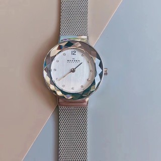 Đồng hồ nữ skagen 456sss màu trắng size 28mm dong ho nu