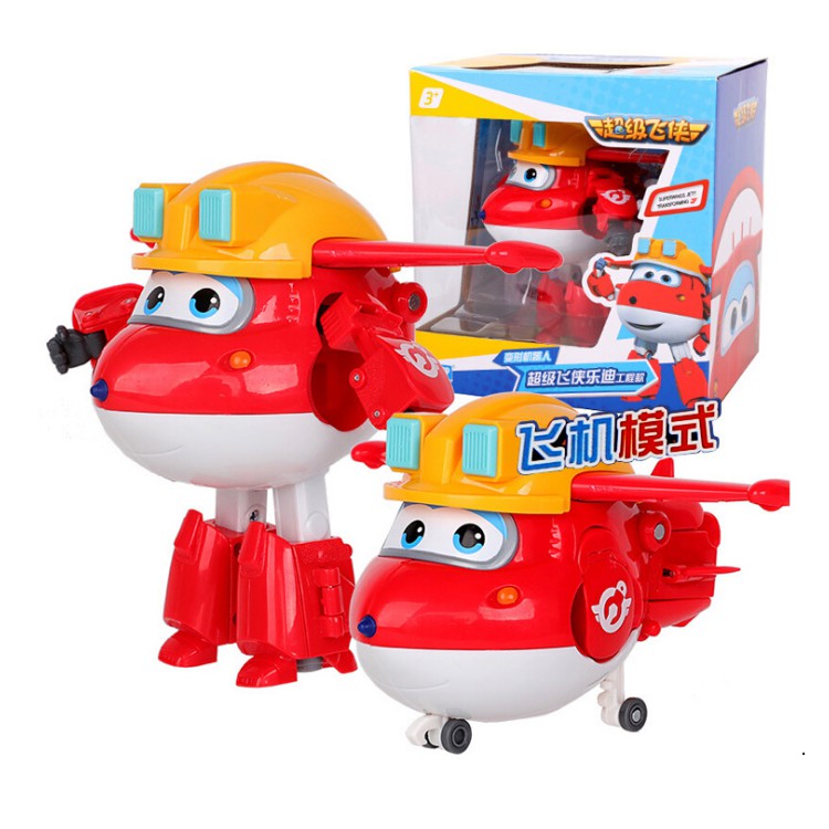 Super wings Đội bay siêu đẳng Mô hình máy bay Jett Team Xây Dựng mô hình Mẫu mới