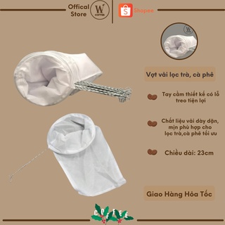 Vợt vải lọc trà ⚡ GIÁ SỈ ⚡ Vợt lọc cà phê W1coffee Chất liệu vải dày dặn, mịn phù hợp cho lọc trà, lọc cà phê tối ưu